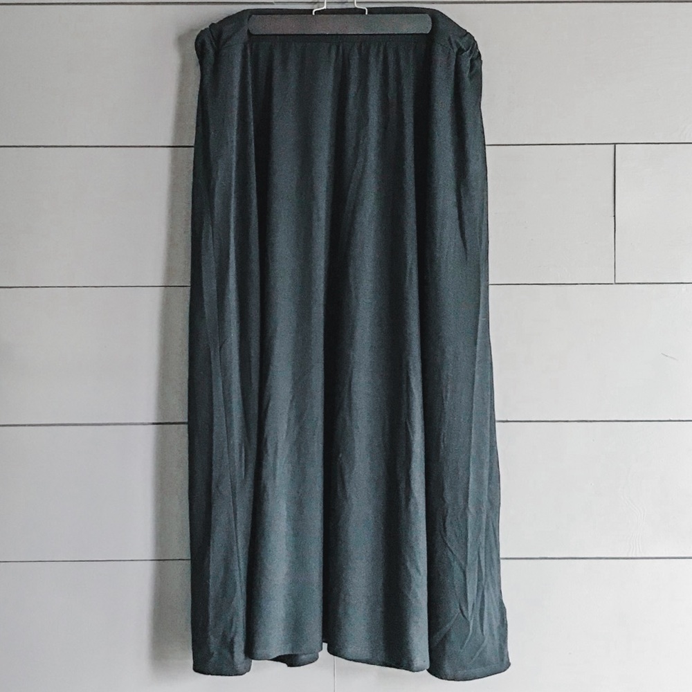 Plus size black maxi skirt